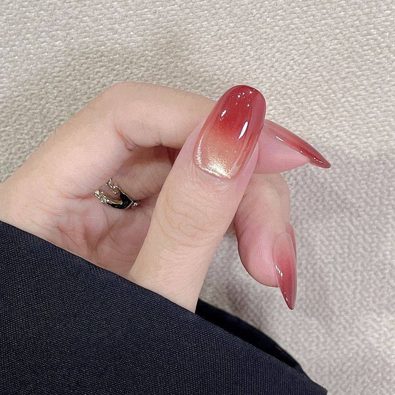 浆果红茶秋冬新款贴片清冷渐变御姐猫眼美甲手工穿戴高级显白气质,淘宝优惠券,粉丝福利购,淘宝优惠卷