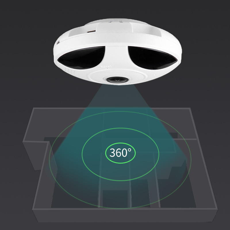 丹珑360度全景摄像头无线wifi家用夜视手机网络远程监控器高清 - 图0