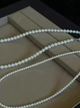 3-4mm猪鼻子春夏款～多功能珍珠项链～极光微微瑕