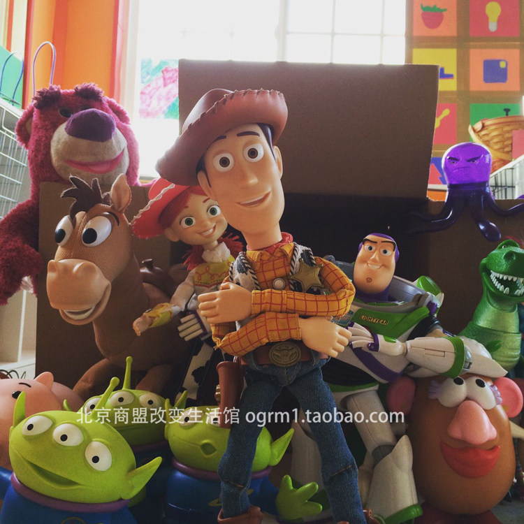 玩具总动员20周年微笑胡迪警长美国迪士尼拉线说话电影原大Woody
