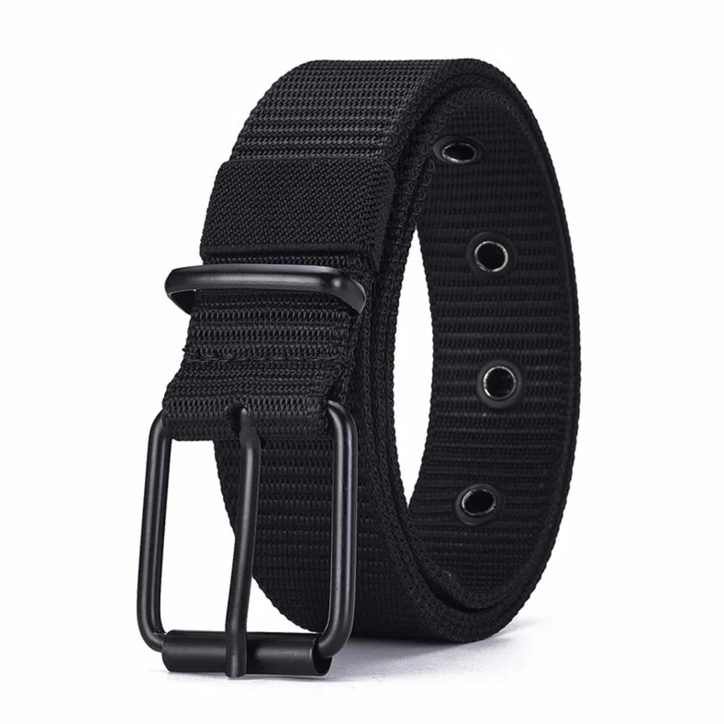 男士皮带新款潮流16孔针扣爆款腰带多眼帆布休闲学生户外军训裤带