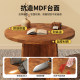 Medieval style round small apartment living room coffee table