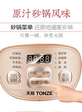 天际陶瓷电砂锅防烫煮饭煮粥煲汤