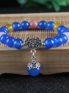 紫冰银蓝绒晶四叶幸运石