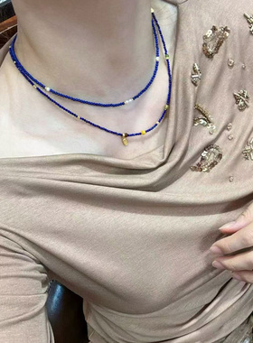 青金石项链女款2026新款叠戴装饰