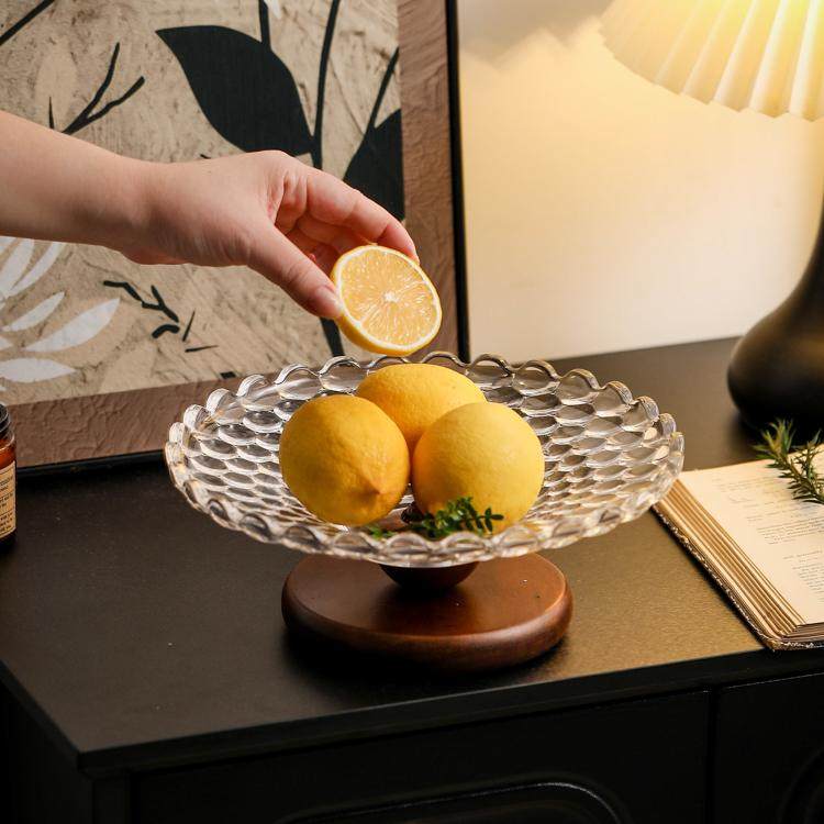 双层多层玻璃水果盘客厅茶几装饰零食收纳盘过年用干果盘中古摆件,淘宝优惠券,粉丝福利购,淘宝优惠卷