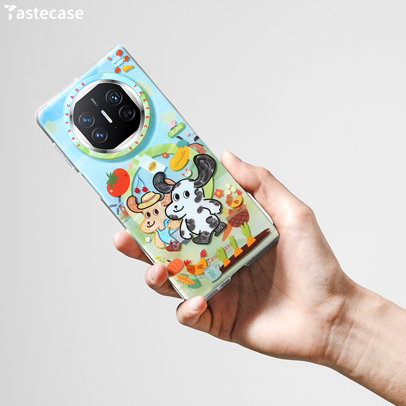 Tastecase农场宝宝磁吸手机壳适用华为Mate X6/X5典藏版折叠屏磨砂保护壳原创卡通创意可爱小狗防摔手机套 - 图1