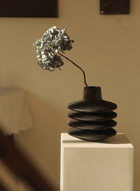 装饰摆件桌面花瓶木装饰侘寂