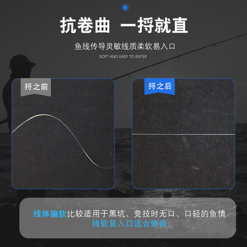 100米尼龙鱼线超强拉力主线超柔软子线台钓手竿海杆渔线正品钓线 - 图2