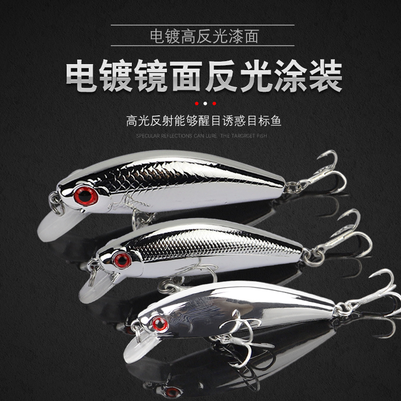 镜面银缓沉小米诺路亚饵套装淡水海钓通杀燕鲅鱼翘嘴鲈鱼罗非拟饵 - 图0