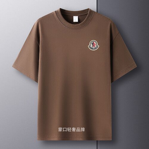 蒙口柒男士T恤正品新款短袖t恤圆领休闲半袖纯棉宽松国际大牌上衣 - 图0