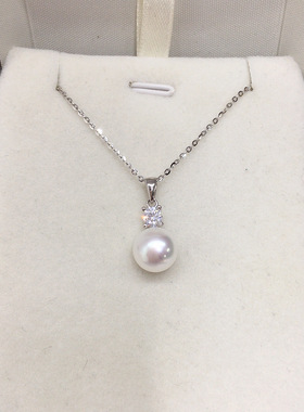 天然淡水珍珠S925纯银时尚吊坠