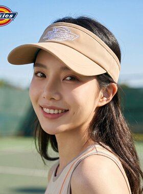 Dickies网球帽男女同款夏季跑步健身遮阳透气防晒空顶无顶鸭舌帽