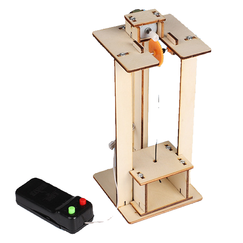 儿童升降电梯玩具按钮模型仿真模拟动自制diy手工制作材料包礼物