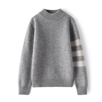 Han edition foreign air children pure cashmere sweatshirt boy autumn and half high collar double strand thickened sweater in sweater