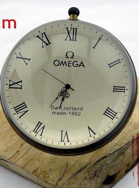 复古上发条玻璃机械座钟水晶球