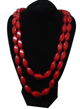 韩国长款配饰红色毛衣链