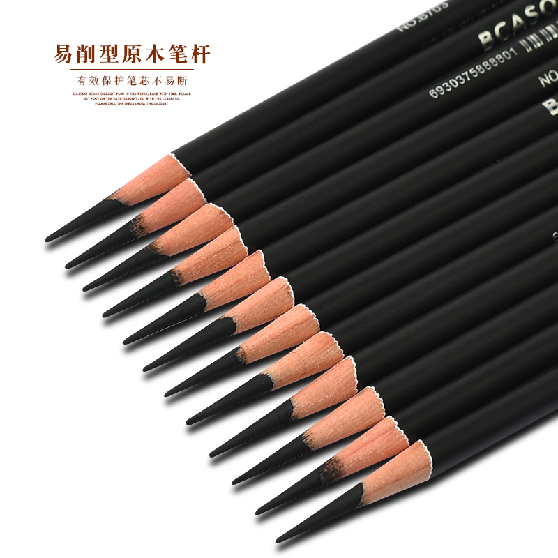 毕加索美术生考试专用专业素描炭笔软性速写碳笔绘画铅笔14B亚光 - 图0