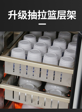 定制嵌入式消毒柜商用定制橱柜消毒碗柜双门餐厅酒店餐具保洁柜