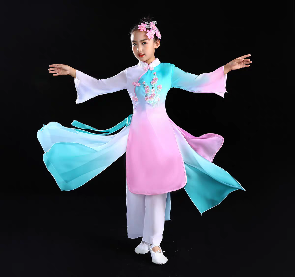 古典舞演出服女飘逸中国风艺考扇子舞伞舞雪纺秧歌服2026新款套装,淘宝优惠券,粉丝福利购,淘宝优惠卷