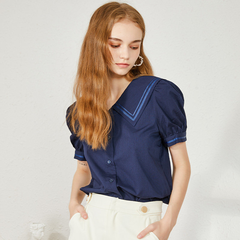  简朵蕾丝衫/雪纺衫