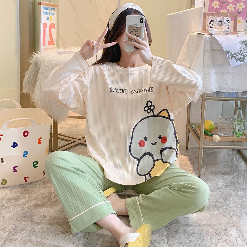 情侣睡衣女春秋冬季纯棉男士长袖可爱网红夏季家居服两件套装恐龙,淘宝优惠券,粉丝福利购,淘宝优惠卷