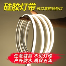 Flexible soft silicone lamp with LED light strip recessed LED light slot linear lamp line light outdoor waterproof linear lamp