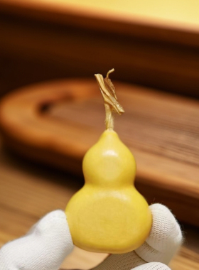 精品夹板厚板手捻扁葫芦烫画墨刻异形一物一图手把件包浆老葫芦