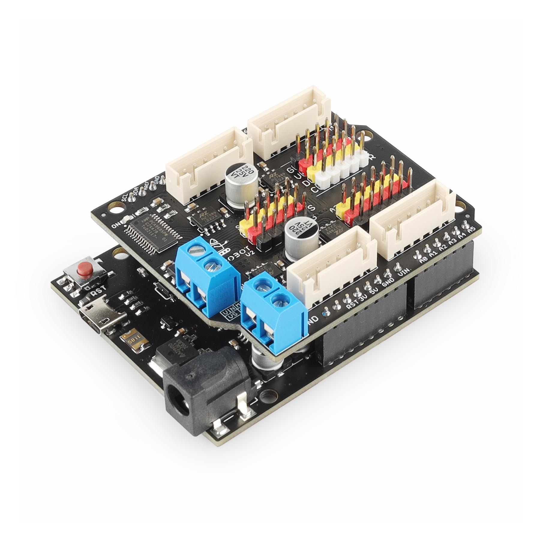 四路IIC电机驱动 I2C模块 电机舵机 麦轮全向轮 兼容uno pca9685,淘宝优惠券,粉丝福利购,淘宝优惠卷