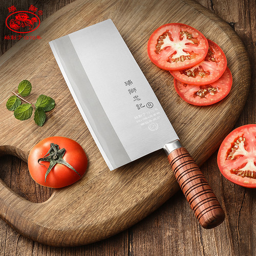 瑞狮忠记切片刀90Cr18Mov三合钢潮汕牛肉刀菜刀不锈钢切肉切菜刀 - 图2
