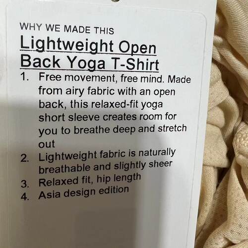 lululemon lightweight open back yoga T-shirt 宽松系带短袖 - 图3