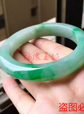 缅甸老坑冰糯种紫罗兰翡翠手镯