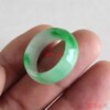 Burmese Laokeng jade ice waxy floating flower ring