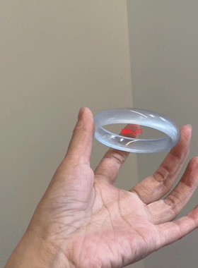 叮当蓝水天青飘花冰透种手镯轻奢