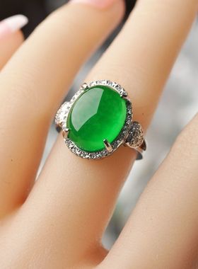 缅甸翡翠冰种缅甸翡翠戒指