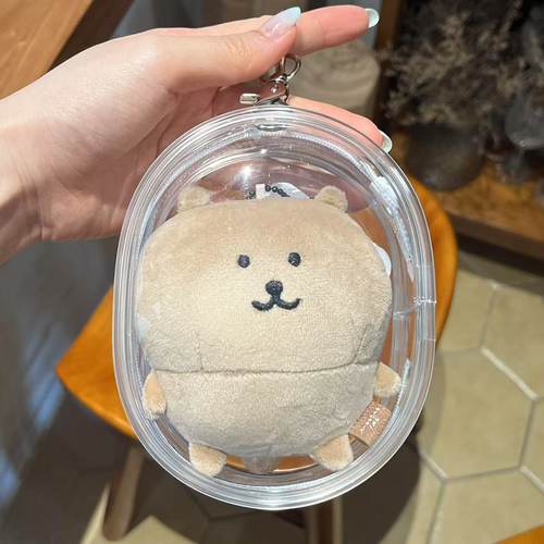10cm15cm20cm娃外出遛娃包pvc透明包棉花娃娃展示收纳包防尘挂包 - 图2