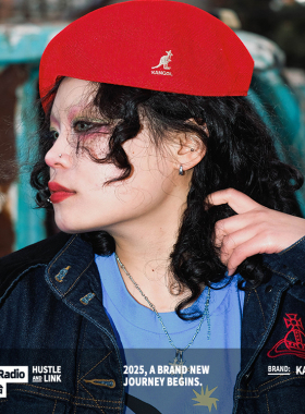 Kangol Tropic504无网眼美潮街头刺绣百搭男女同款画家帽贝雷帽