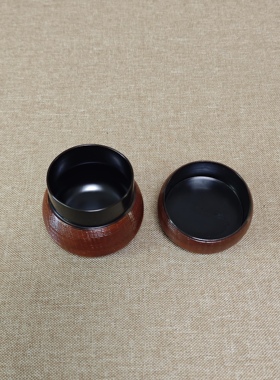 日本进口正品实木漆器瓢形茶枣茶入茶道具（9成新）