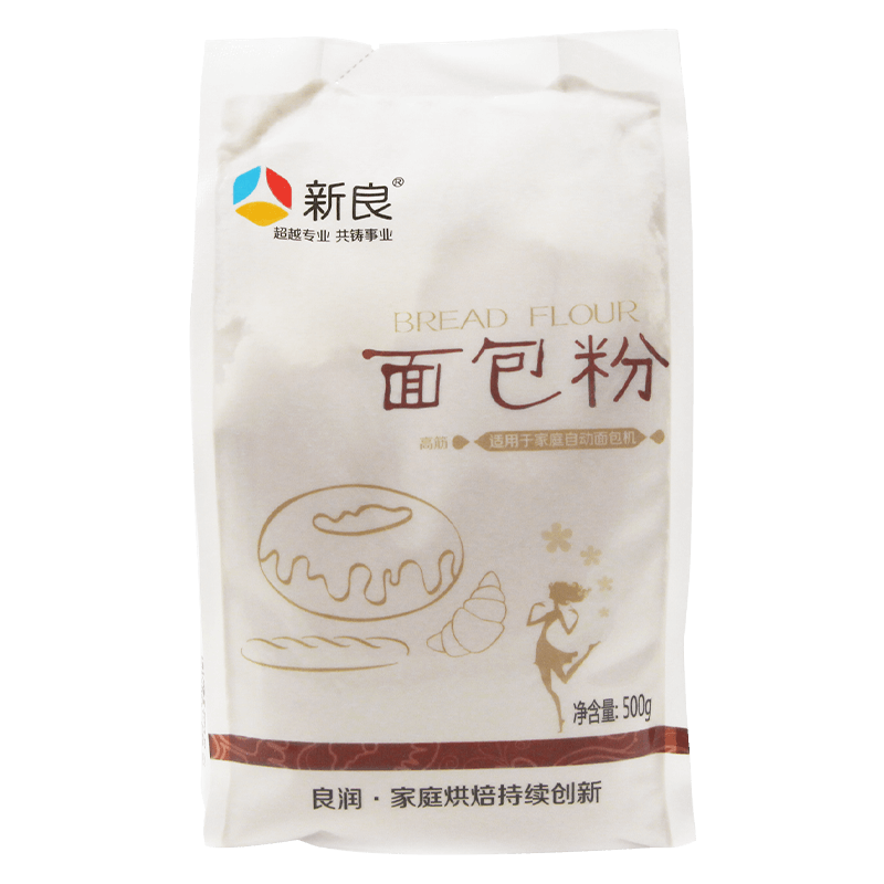 新良面包粉500g*2袋烘焙家用拉丝面包机披萨饼高筋面粉小麦高筋粉-图3