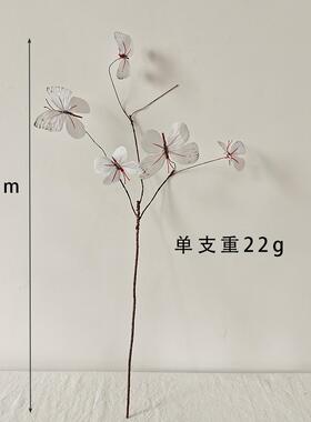 小红书网红爆款仿真枯枝蝴蝶家居花园风橱窗花材3D仿真梦幻蝴蝶
