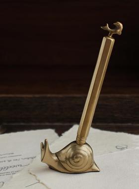 印度进口黄铜贵妇之手手账夹复古票据夹子书信夹拍照道具黄铜剪刀