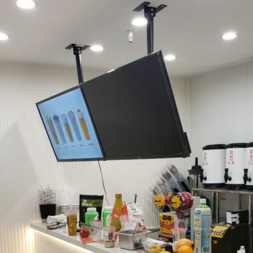 电视机吊架万能通用显示器支架天花吊顶架可伸缩旋转挂架吸顶吊装 - 图0