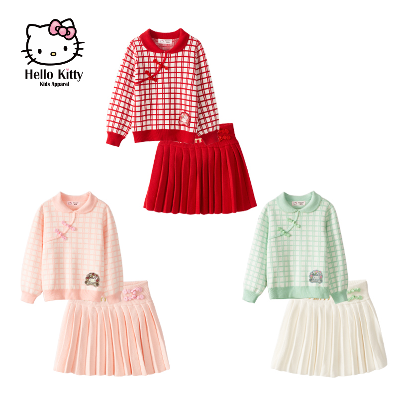 hellokitty童装2021新款中国风公主 hellokittykidsapparel套装