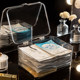 Mask storage box with dust-proof flip-top transparent lid and large capacity