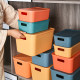 Desktop cosmetics plastic kitchen storage box with lid