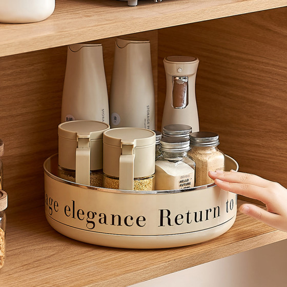 Rotating condiment storage rack fruit plate
