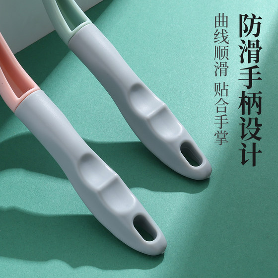 Stiff bristle long handle brush for cleaning floor and bathroom