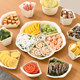 Cream style hot pot platter multi-layer 360 rotation