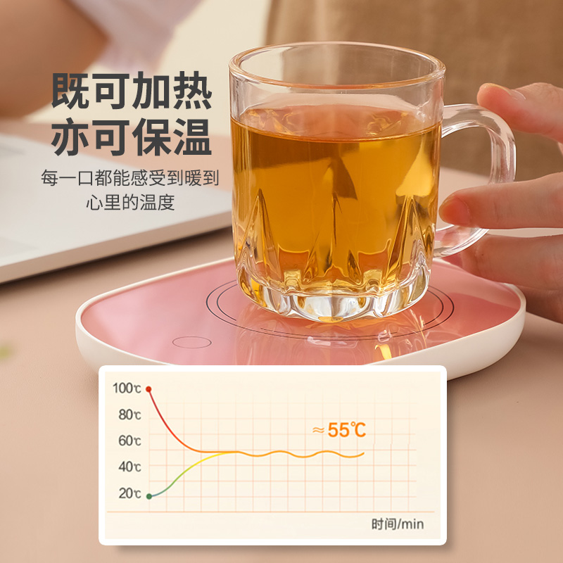 恒温加热杯垫55度暖暖杯底座加热可调温宿舍家用加速热奶神器恒温 - 图3