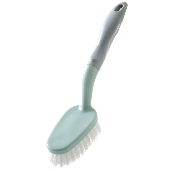 Stiff bristle long handle brush for cleaning floor and bathroom